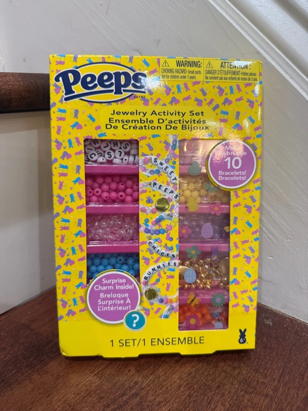 NWT Peeps Jewelry Activity Set - Yellow Bead Bracelet Kit